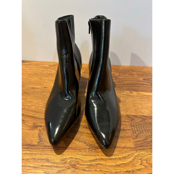 Rachel Zoe Women's Faux Leather Kitten Heel Ankle Boots Black Size 8.5 NWOB - Picture 4 of 10